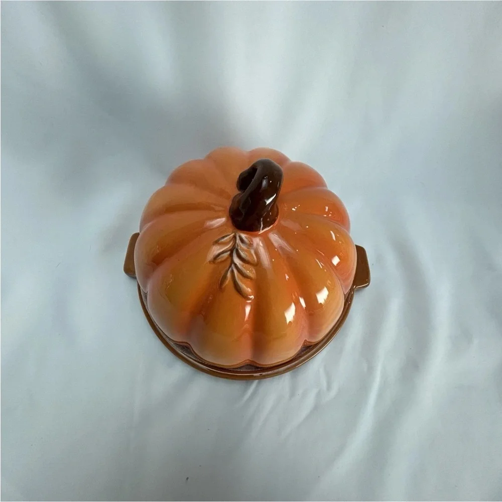New Thanksgiving Pumpkin Shaped Ceramic Serving Dish with Lid